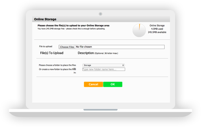 DropSend Step 7 - Upload to Online Storage