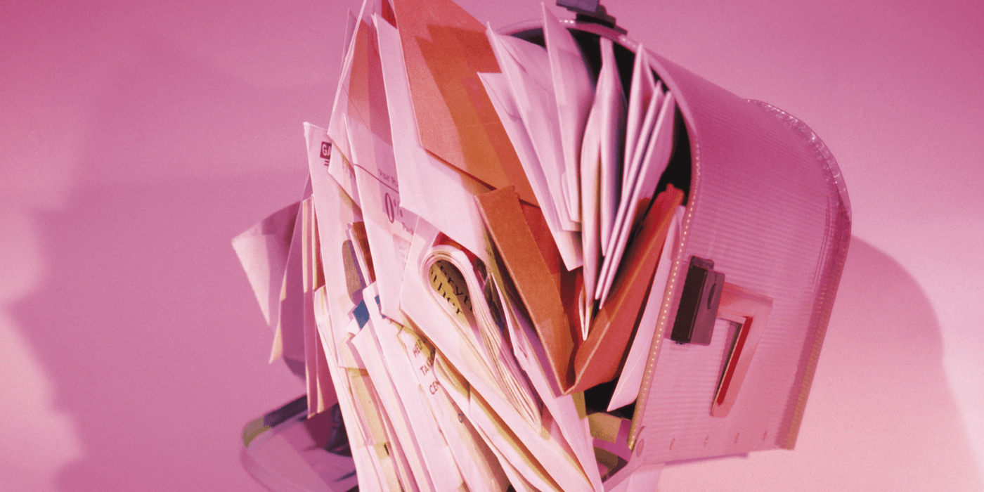 overflowing mailbox